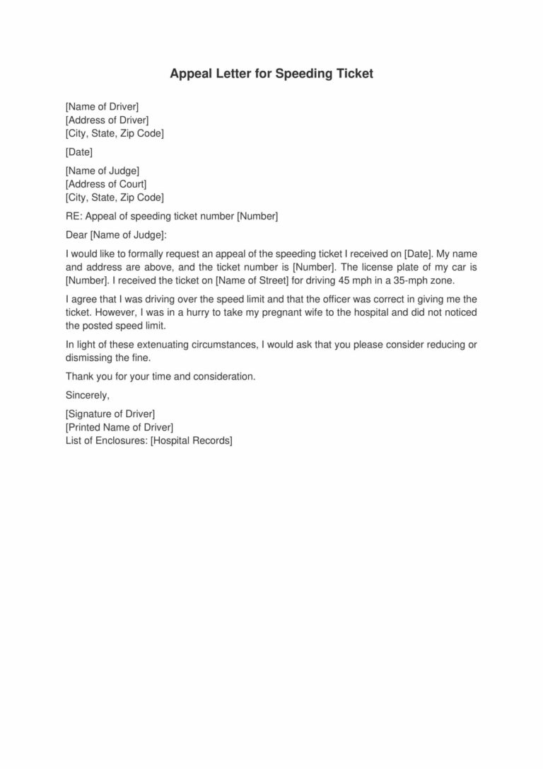 Appeal Letter for Speeding Ticket Draft Destiny Appeal Letter for Speeding Ticket Draft Destiny