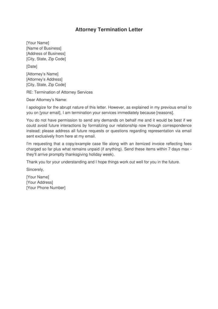 Attorney Termination Letter